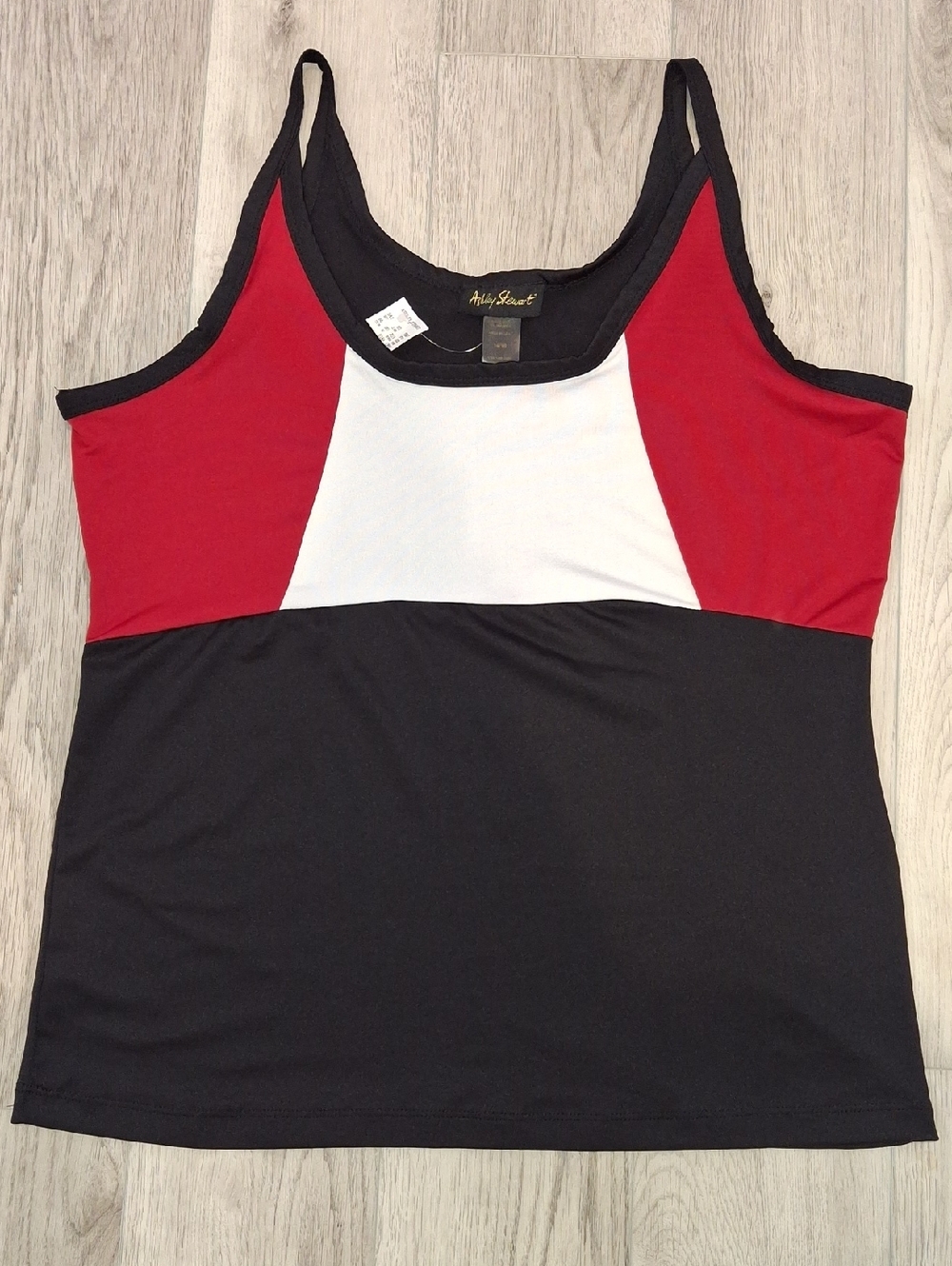 Vintge 90's Colorblock Tank Top - Black/Red/White